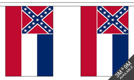 Mississippi Old (Confederate) 3 metre bunting, 10 flags - Flagmania