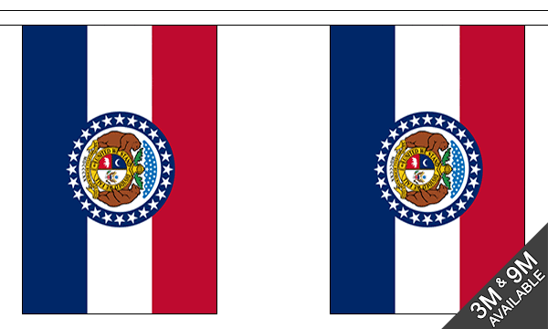 Missouri 3 metre bunting, 10 flags - Flagmania