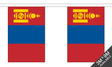 Mongolia 3 metre bunting, 10 flags - Flagmania