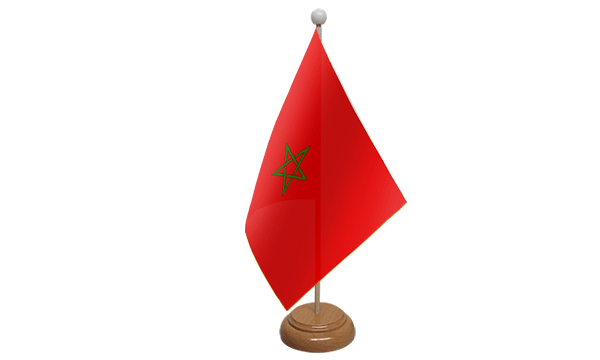 Flagmania Morocco wooden hand flags, 9x6 inch, pack of 12, no bases