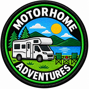 Motorhome Adventures 80mm embroidered patch