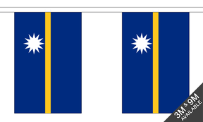 Nauru 3 metre bunting, 10 flags - Flagmania