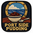 Port Side Pudding embroidered patch design preview - 110mm