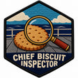 Chief Biscuit Inspector embroidered patch design preview - 120mm