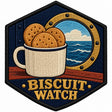 Biscuit Watch embroidered patch design preview - 110mm