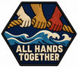 All Hands Together embroidered patch design preview - 110mm