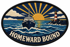 Homeward Bound embroidered patch design preview - 110mm