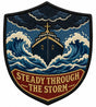 Steady Through The Storm embroidered patch design preview - 120mm