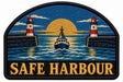 Safe Harbour embroidered patch design preview - 120mm