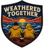 Weathered Together embroidered patch design preview - 110mm