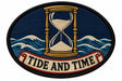 Tide And Time embroidered patch design preview - 110mm
