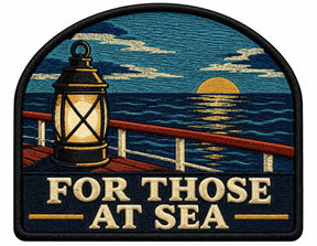 For Those At Sea embroidered patch design preview - 120mm