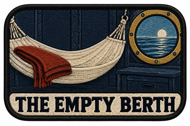 The Empty Berth embroidered patch design preview - 120mm