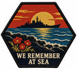We Remember At Sea embroidered patch design preview - 110mm