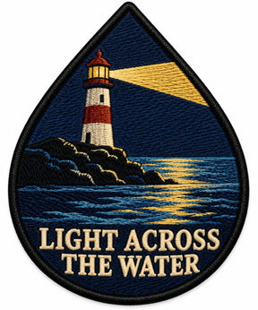 Light Across The Water embroidered patch design preview - 120mm