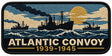 Atlantic Convoy 1939–1945 embroidered patch design preview - 130mm