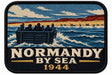 Normandy By Sea 1944 embroidered patch design preview - 130mm