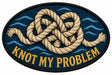 Knot My Problem embroidered patch design preview - 110mm