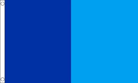 Flagmania Navy Blue and Sky Blue Irish County 8ft x 5ft polyester flag