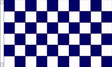 Flagmania Navy Blue and White Check 3ft x 2ft Polyester Flag on white background