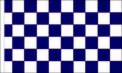 Flagmania Navy Blue and White Check (Sleeved) 3ft x 2ft Polyester Flag on white background
