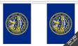 Nebraska 3 metre bunting, 10 flags - Flagmania