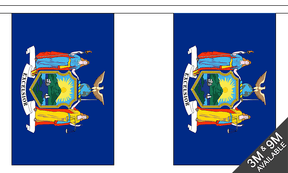 New York 3 metre bunting, 10 flags - Flagmania