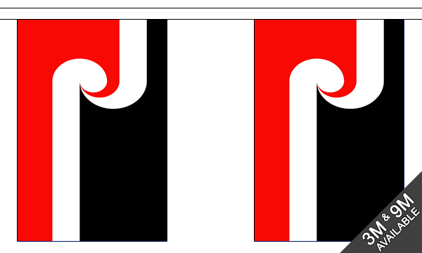 Flagmania New Zealand Maori Bunting, 9 metre bunting