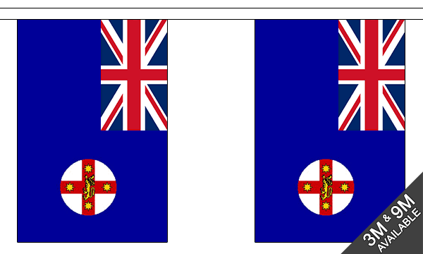 Flagmania New South Wales Bunting, 9 metre bunting