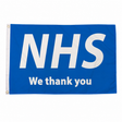 NHS We Thank You Flag centred on square white background