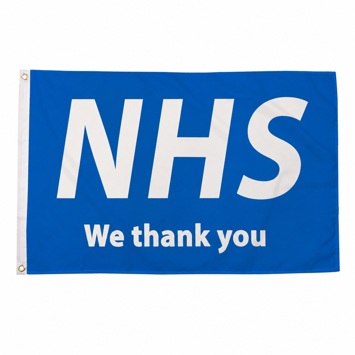 NHS We Thank You Flag centred on square white background