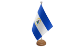 Flagmania Nicaragua wooden hand flags, 9x6 inch, pack of 12, no bases
