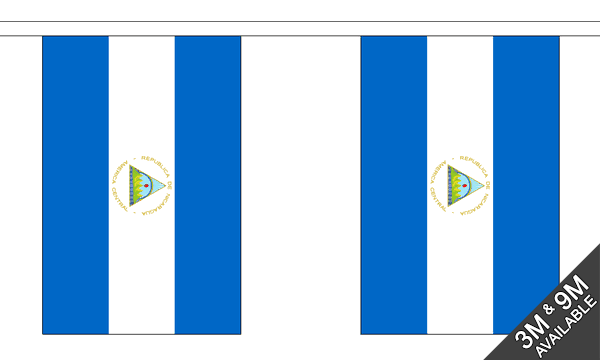 Nicaragua 3 metre bunting, 10 flags - Flagmania