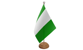 Flagmania Nigeria wooden hand flags, 9x6 inch, pack of 12, no bases