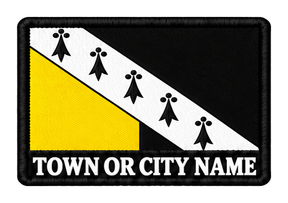 Norfolk personalised county patch artwork preview, 90 x 60mm