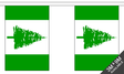 Norfolk Island 3 metre bunting, 10 flags - Flagmania