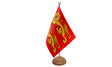 Flagmania Normandy Two Leopards wooden hand flags, 9x6 inch, pack of 12, no bases