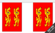 Flagmania Normandy Two Leopards Bunting, 9 metre bunting