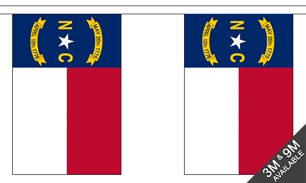 Flagmania North Carolina Bunting, 9 metre bunting