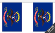 Flagmania North Dakota Bunting, 9 metre bunting