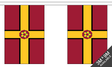 Northamptonshire (New) 3 metre bunting, 10 flags - Flagmania