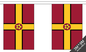 Northamptonshire (New) 3 metre bunting, 10 flags - Flagmania