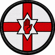 Northern Ireland Red Hand Flag 80mm Embroidered Patch