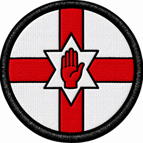 Northern Ireland Red Hand Flag 80mm Embroidered Patch
