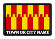 Northumberland personalised county patch artwork preview, 90 x 60mm