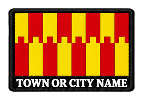 Northumberland personalised county patch artwork preview, 90 x 60mm
