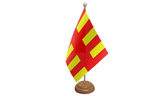 Flagmania Northumberland wooden hand flags, 9x6 inch, pack of 12, no bases