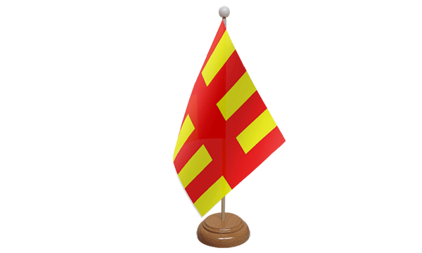 Flagmania Northumberland wooden hand flags, 9x6 inch, pack of 12, no bases