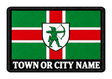 Nottinghamshire personalised county patch artwork preview, 90 x 60mm