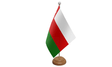Flagmania Oman wooden hand flags, 9x6 inch, pack of 12, no bases